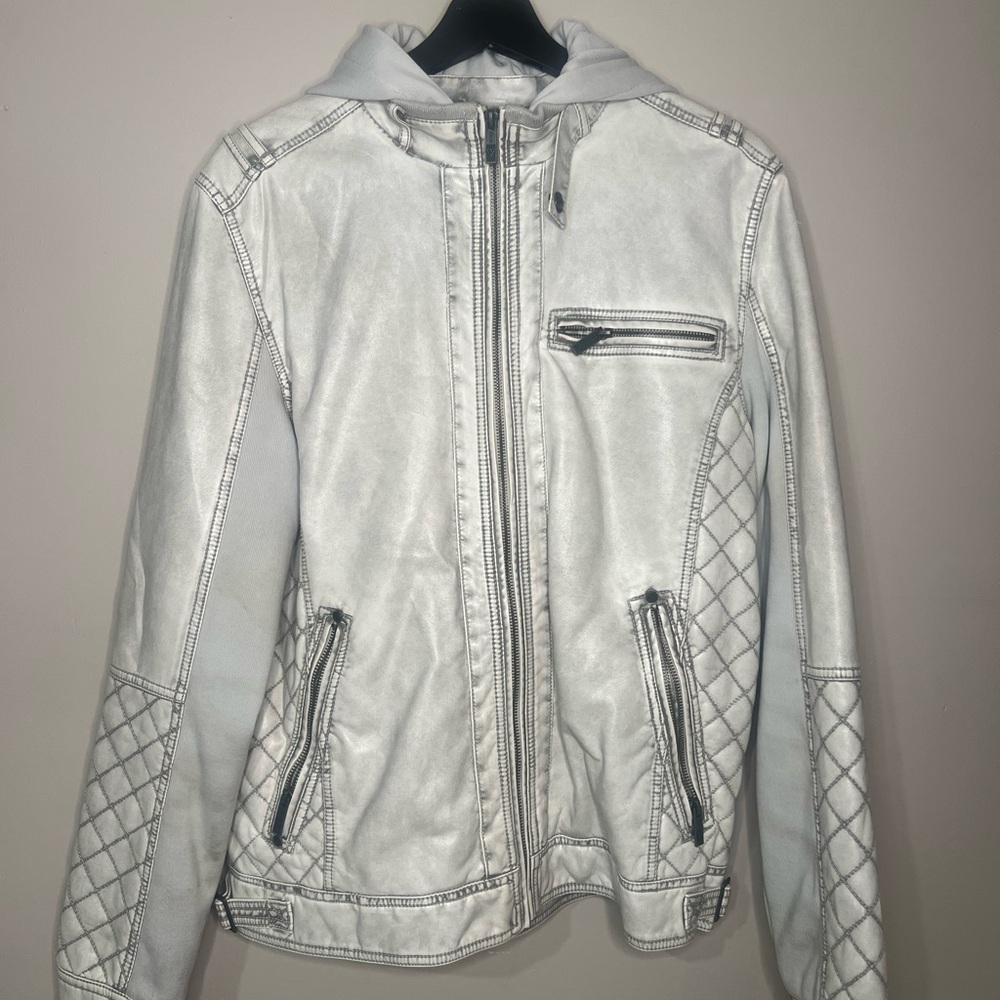 Guess Off-White / Cream Jacket with Removable Hood